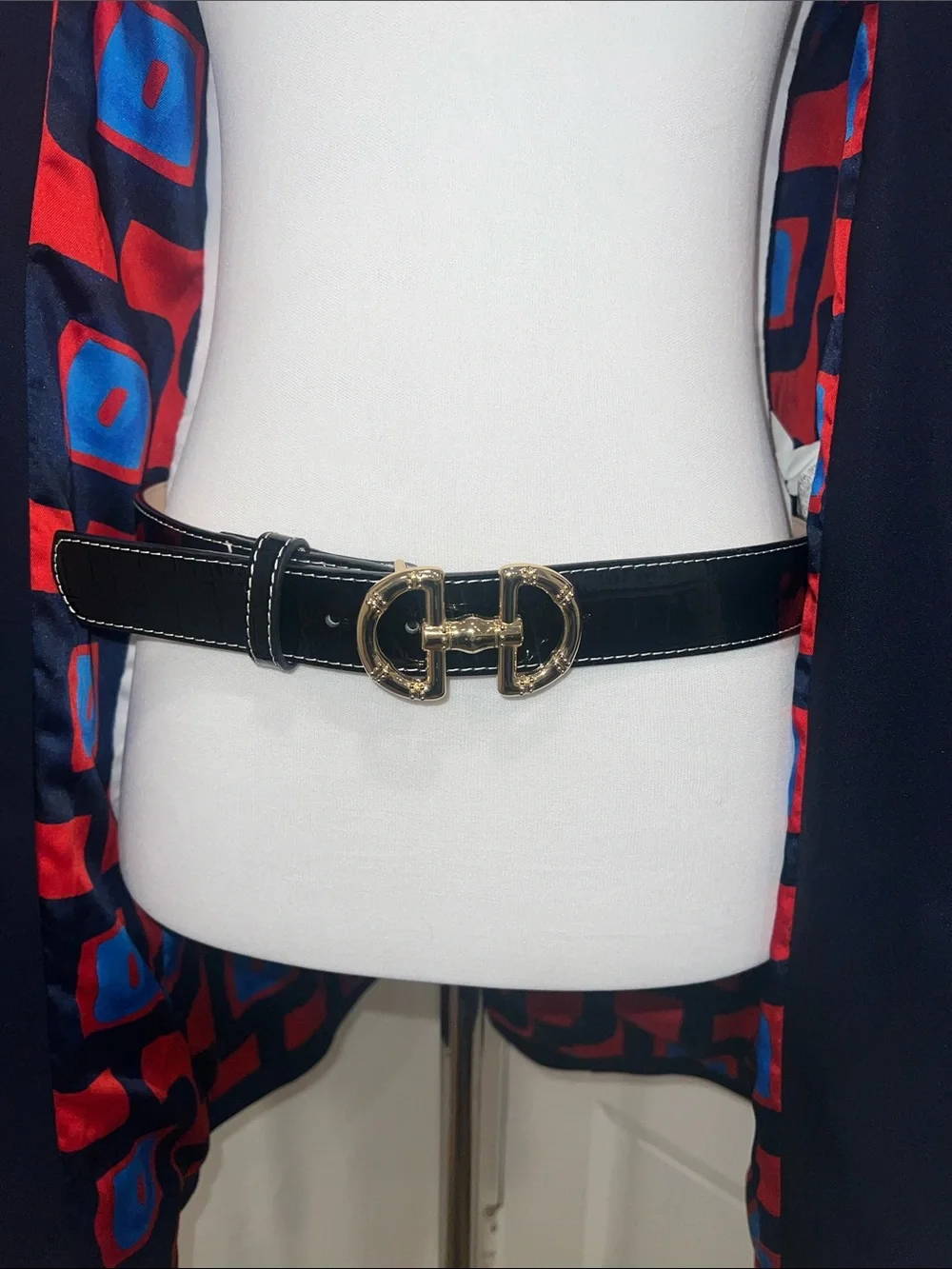 NWOT J. McLaughlin Black Leather Belt Size S